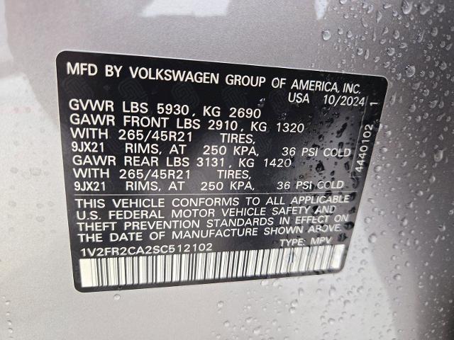 2025 Volkswagen Atlas Vehicle Photo in WEATHERFORD, TX 76087