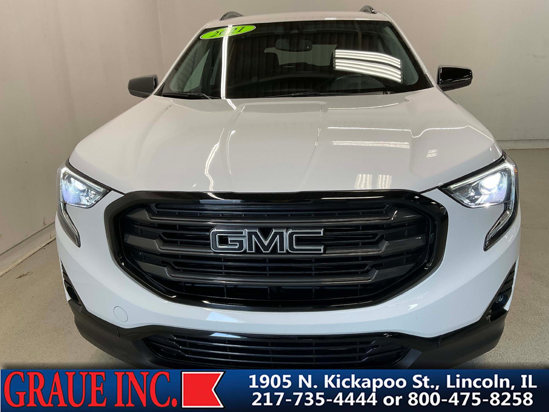 Used 2021 GMC Terrain SLT with VIN 3GKALPEV8ML349915 for sale in Lincoln, IL