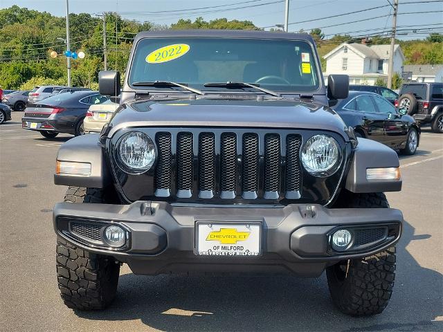 Used 2022 Jeep Wrangler Unlimited Willys Sport with VIN 1C4HJXDG4NW235070 for sale in Milford, CT