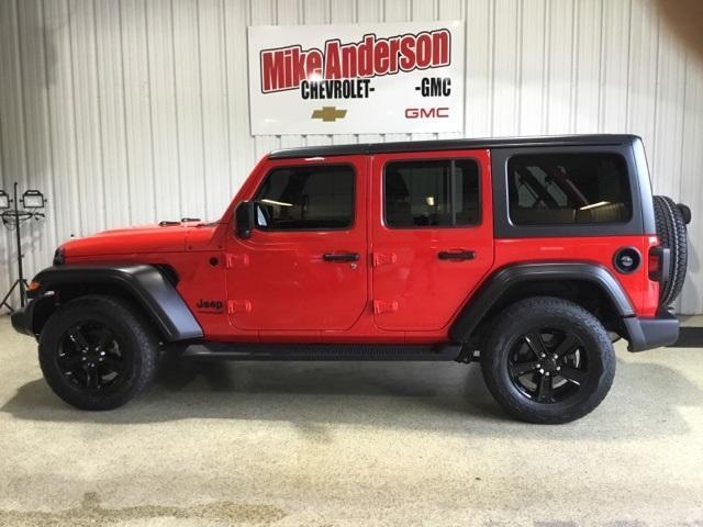 Used 2021 Jeep Wrangler Unlimited Altitude with VIN 1C4HJXDG2MW570293 for sale in Logansport, IN