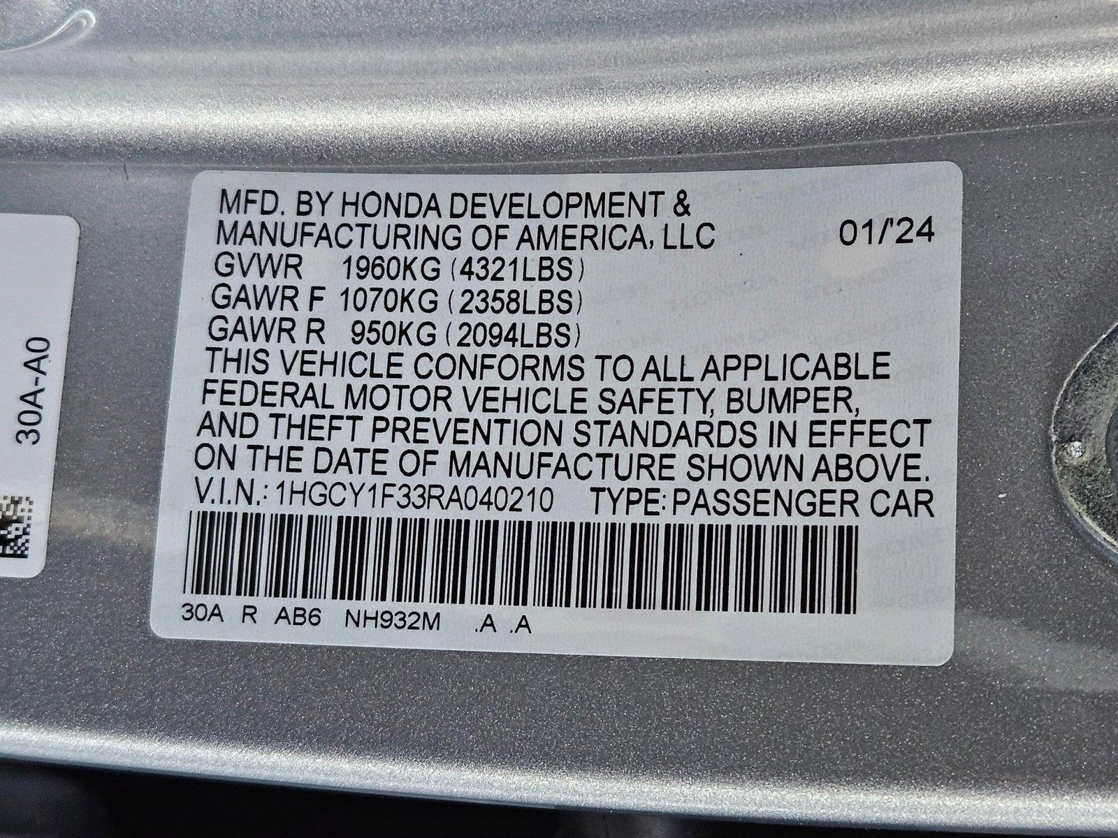 2024 Honda Accord Sedan Vehicle Photo in Henderson, NV 89014