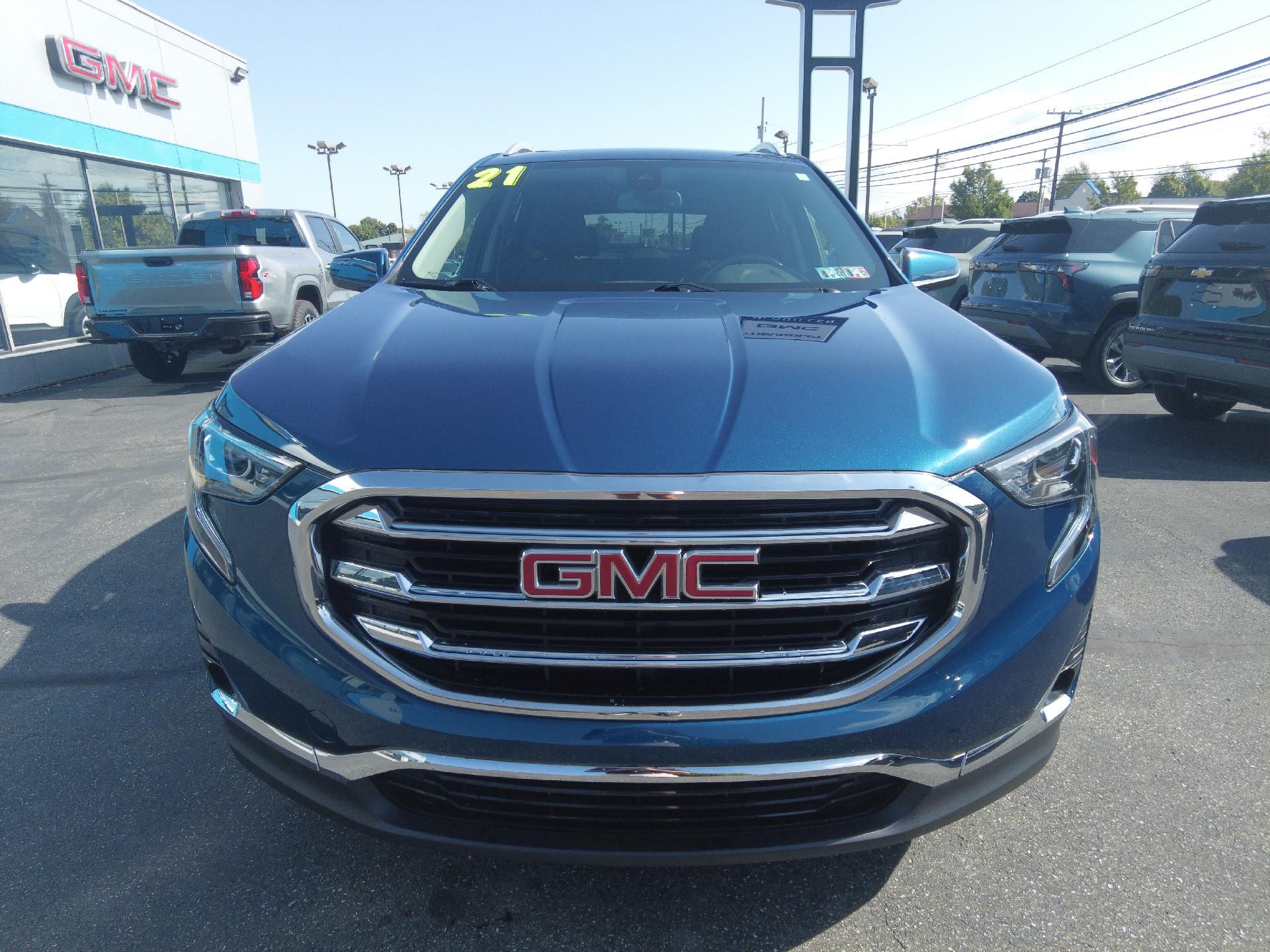 Used 2021 GMC Terrain SLT with VIN 3GKALVEV5ML381077 for sale in Girard, PA