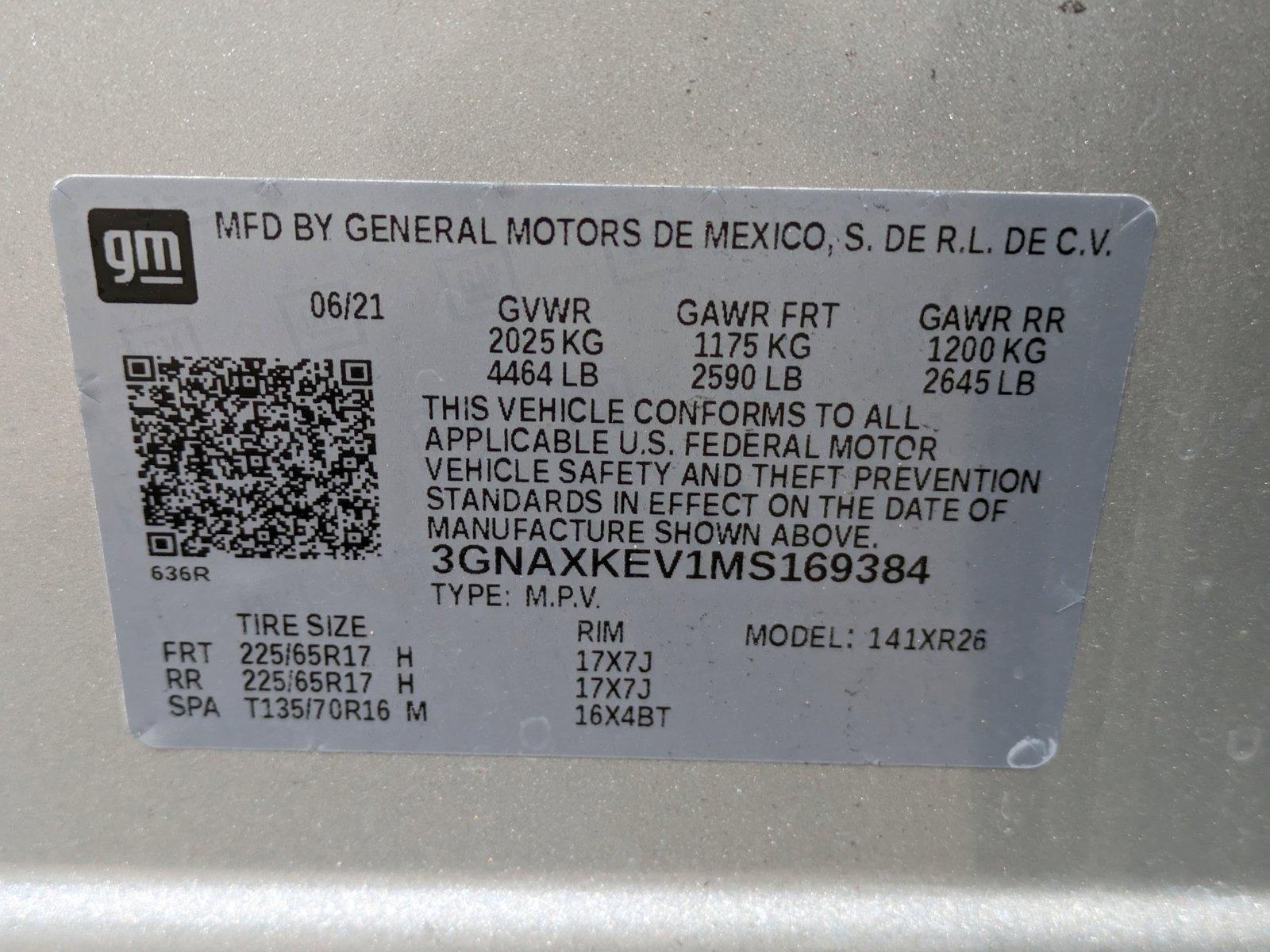 2021 Chevrolet Equinox Vehicle Photo in MIAMI, FL 33172-3015