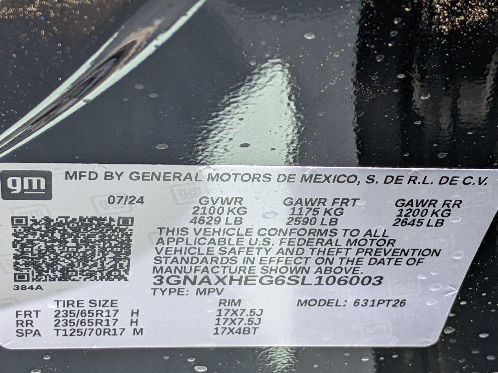 2025 Chevrolet Equinox Vehicle Photo in PEMBROKE PINES, FL 33024-6534