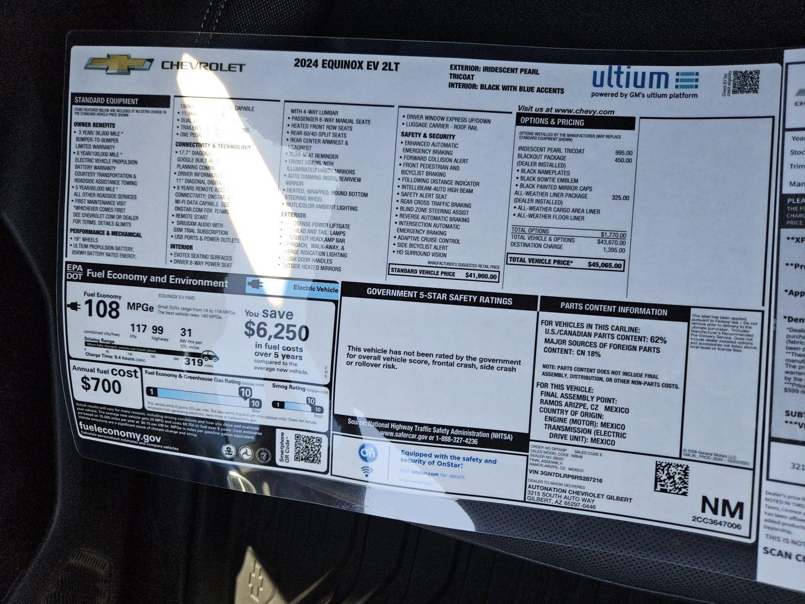 2024 Chevrolet Equinox EV Vehicle Photo in GILBERT, AZ 85297-0446