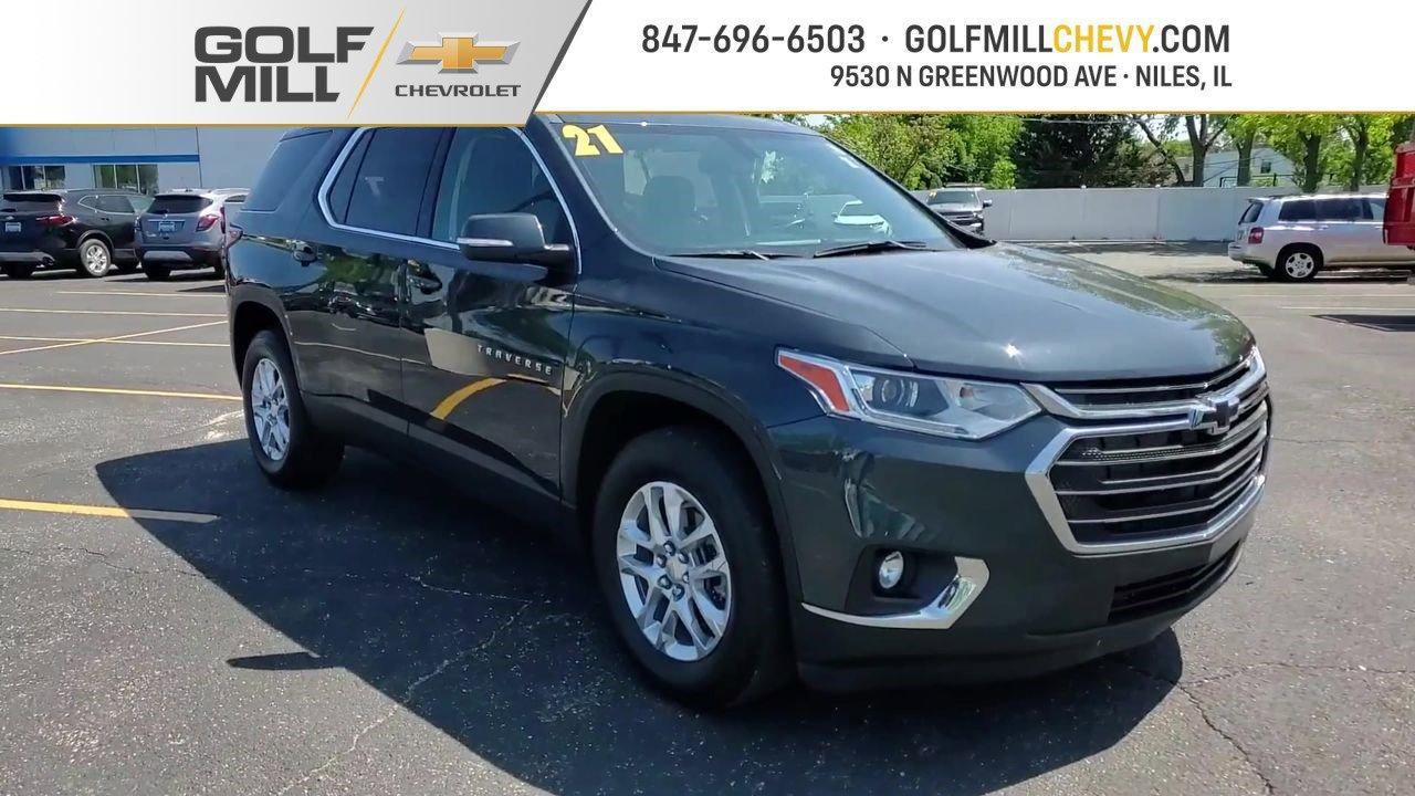 Used 2021 Chevrolet Traverse 1LT with VIN 1GNERGKWXMJ177278 for sale in Plainfield, IL