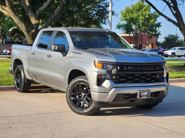 Certified 2023 Chevrolet Silverado 1500 Custom with VIN 1GCPABEK9PZ275356 for sale in Grapevine, TX