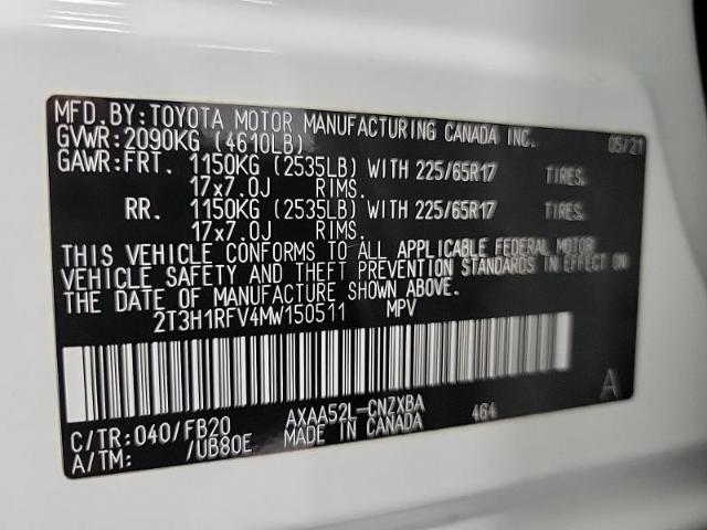 2021 Toyota RAV4 Vehicle Photo in NEENAH, WI 54956-2243