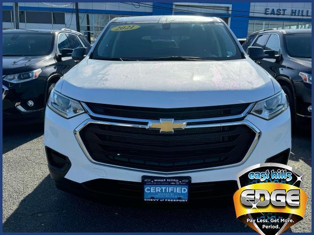 Certified 2021 Chevrolet Traverse LS with VIN 1GNEVFKW4MJ192302 for sale in Freeport, NY