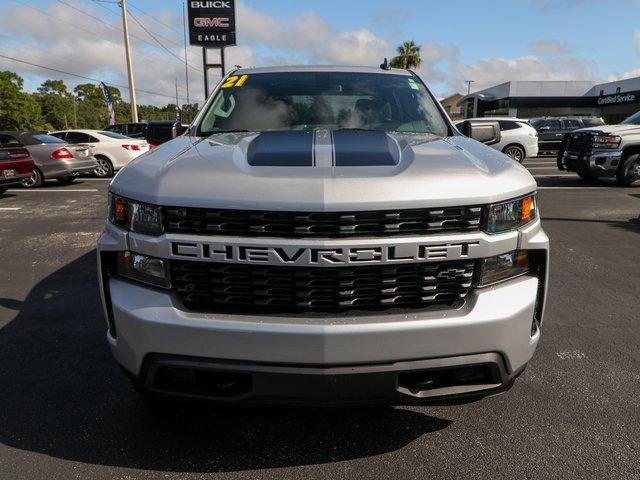 Used 2021 Chevrolet Silverado 1500 Custom with VIN 1GCPWBEK0MZ411547 for sale in Homosassa, FL