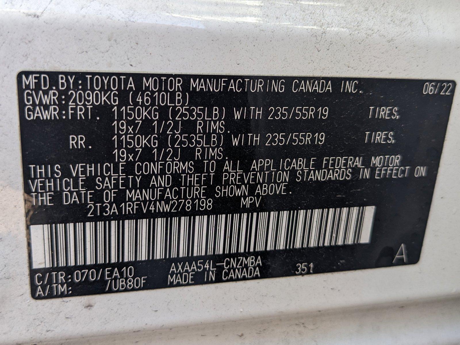 2022 Toyota RAV4 Vehicle Photo in GREENACRES, FL 33463-3207