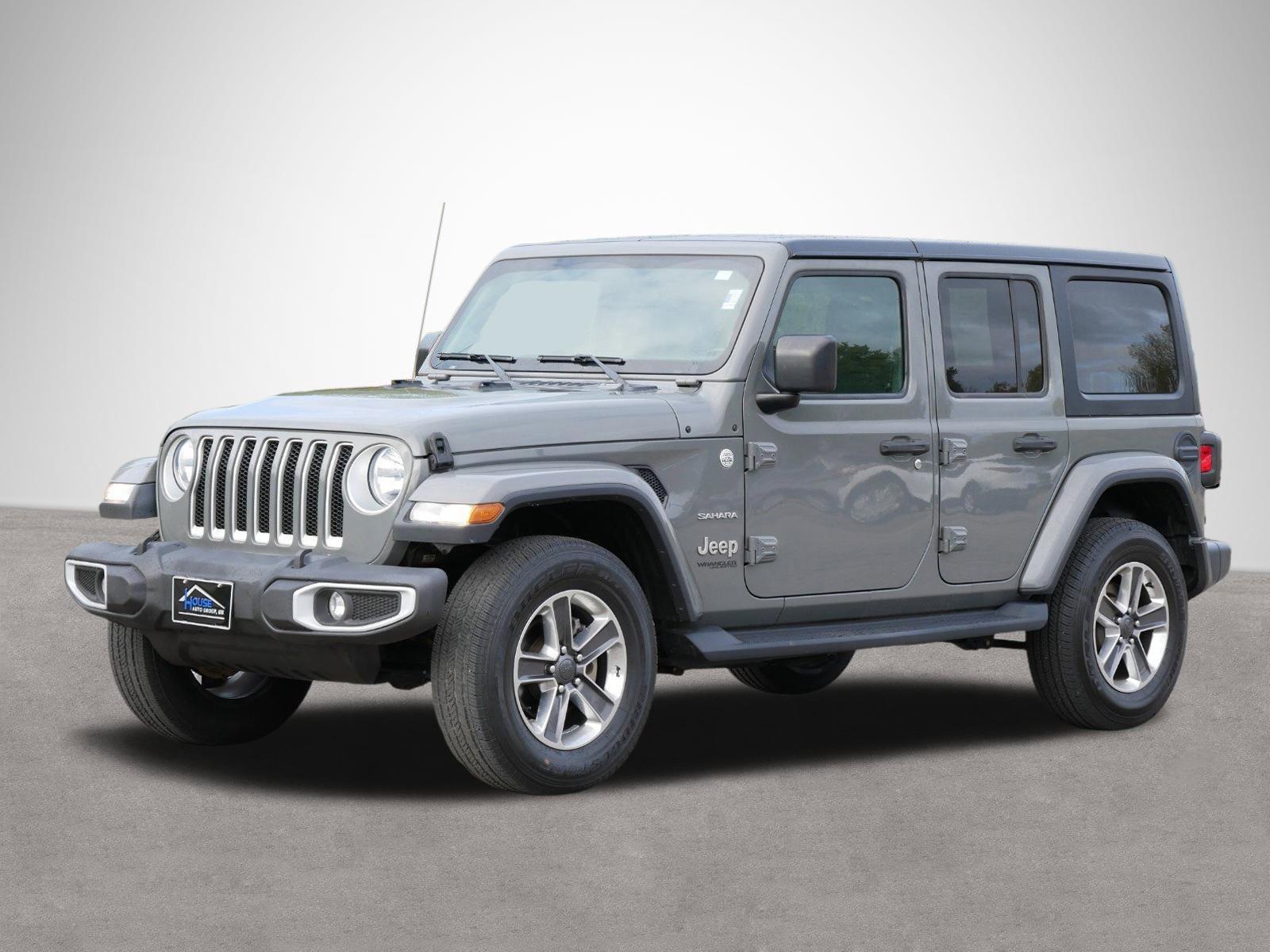 Used 2020 Jeep Wrangler Unlimited Sahara with VIN 1C4HJXEN2LW230136 for sale in Red Wing, Minnesota