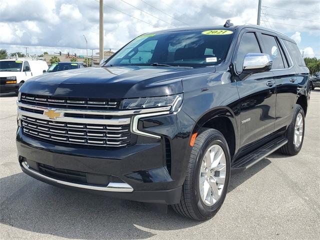 Certified 2021 Chevrolet Tahoe Premier with VIN 1GNSCSKD2MR244057 for sale in Cape Coral, FL