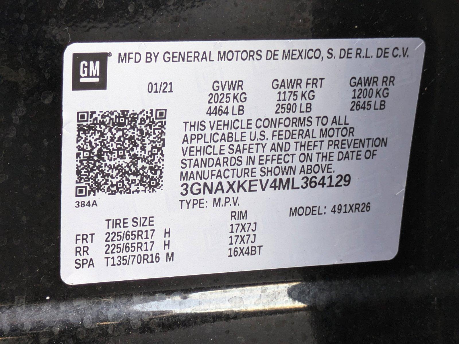 2021 Chevrolet Equinox Vehicle Photo in CLEARWATER, FL 33764-7163