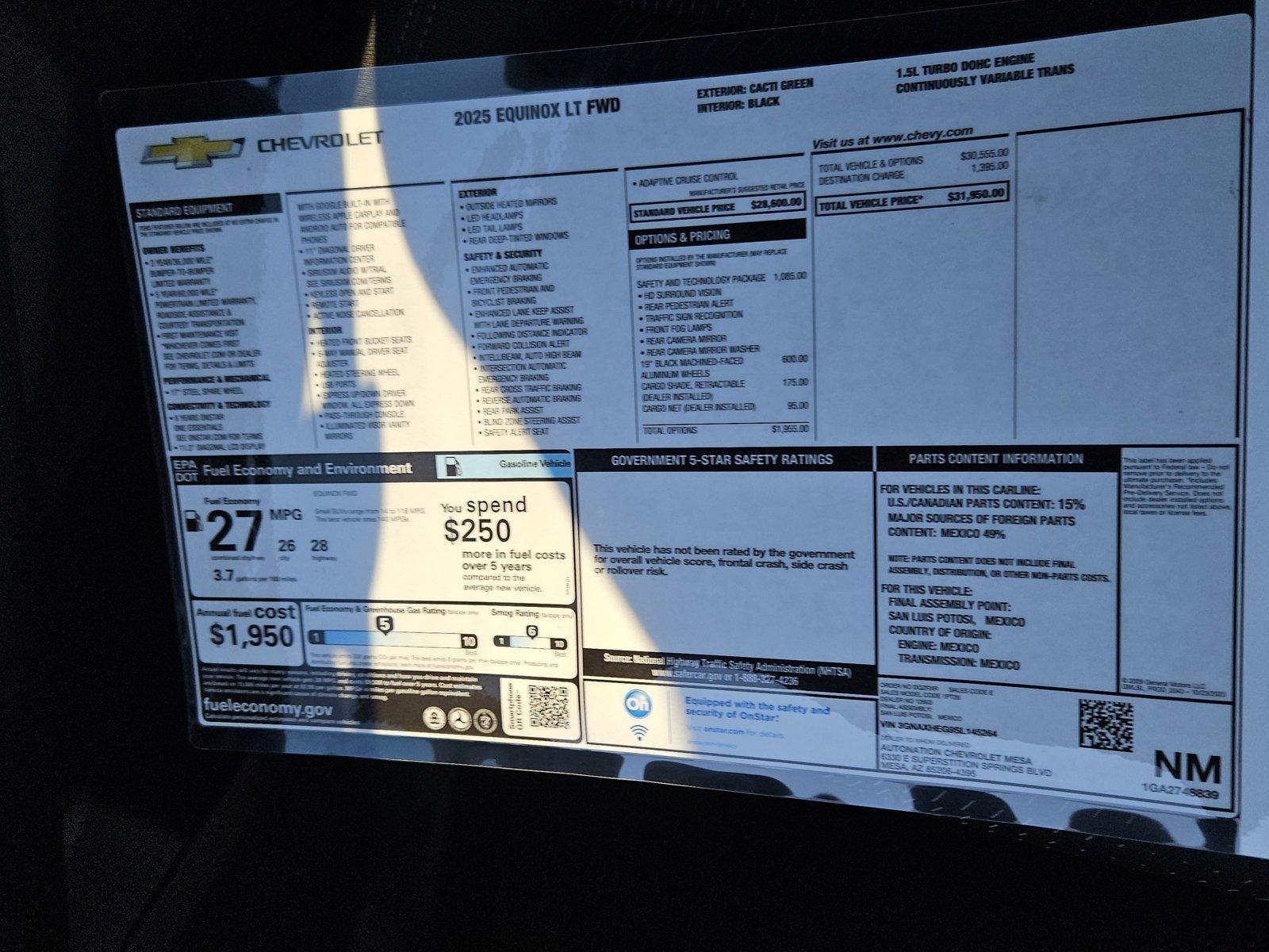 2025 Chevrolet Equinox Vehicle Photo in MESA, AZ 85206-4395