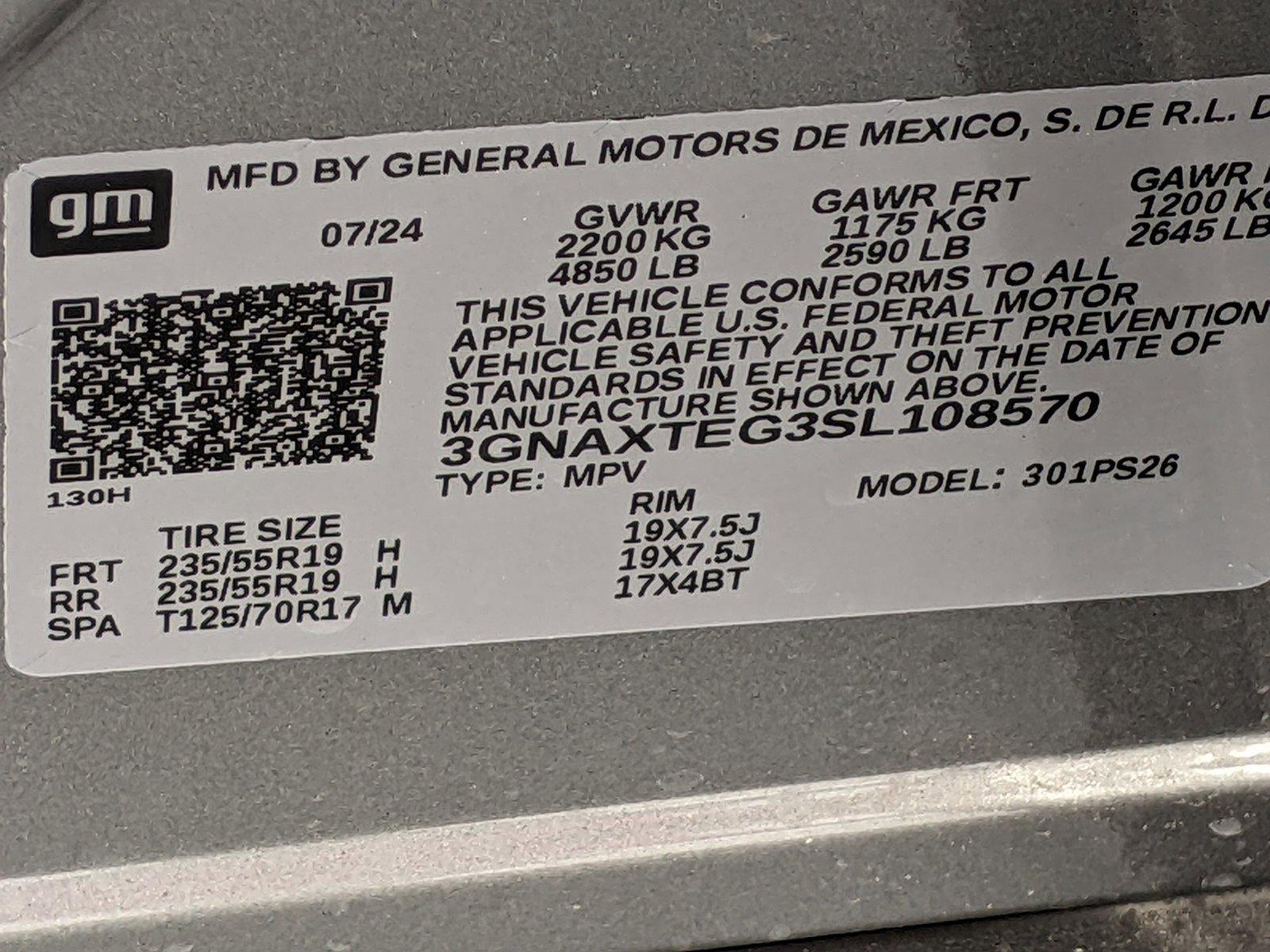 2025 Chevrolet Equinox Vehicle Photo in PEMBROKE PINES, FL 33024-6534