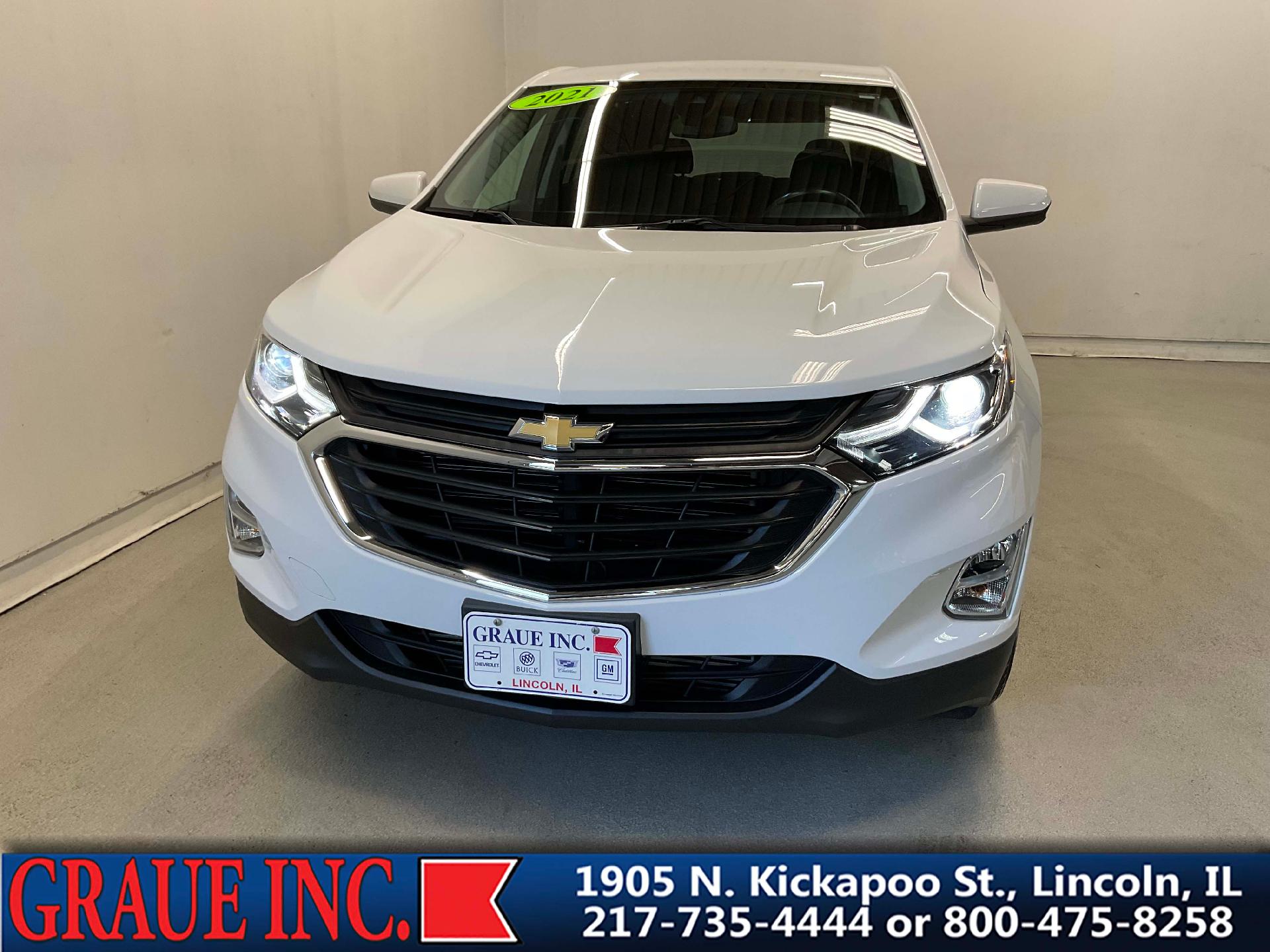 Used 2021 Chevrolet Equinox LT with VIN 3GNAXKEV8MS103026 for sale in Lincoln, IL