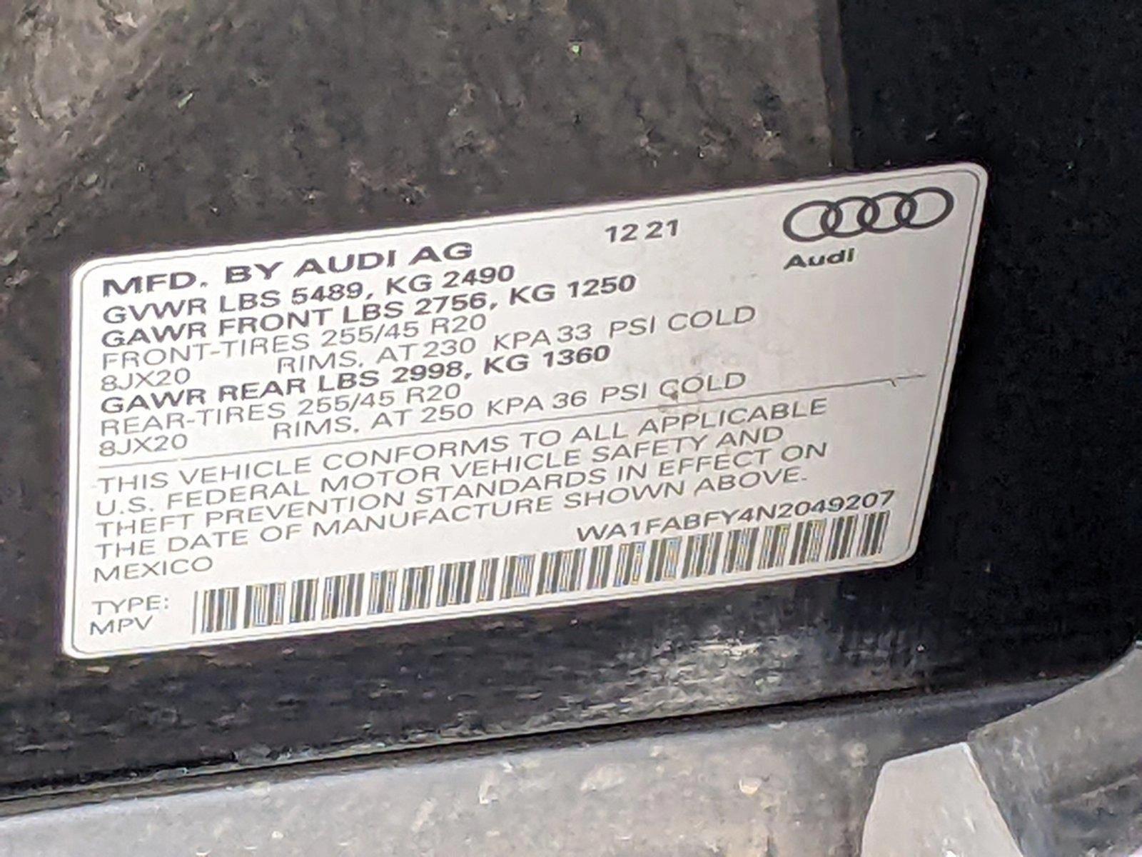 2022 Audi Q5 Vehicle Photo in Cockeysville, MD 21030-2508