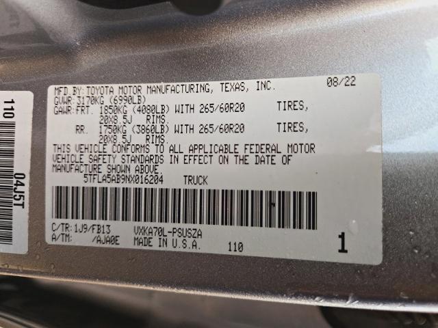 2022 Toyota Tundra 2WD Vehicle Photo in Weatherford, TX 76087-8771