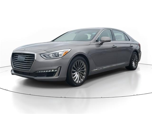 Certified 2018 GENESIS G90 Premium with VIN KMHG34JA2JU044575 for sale in Miami, FL