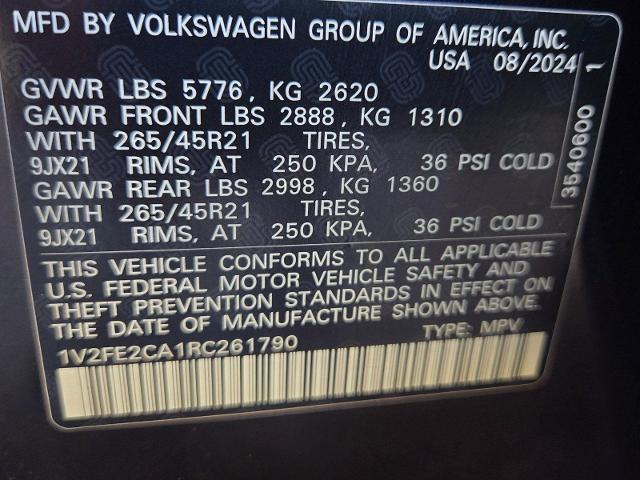 2024 Volkswagen Atlas Cross Sport Vehicle Photo in WEATHERFORD, TX 76087