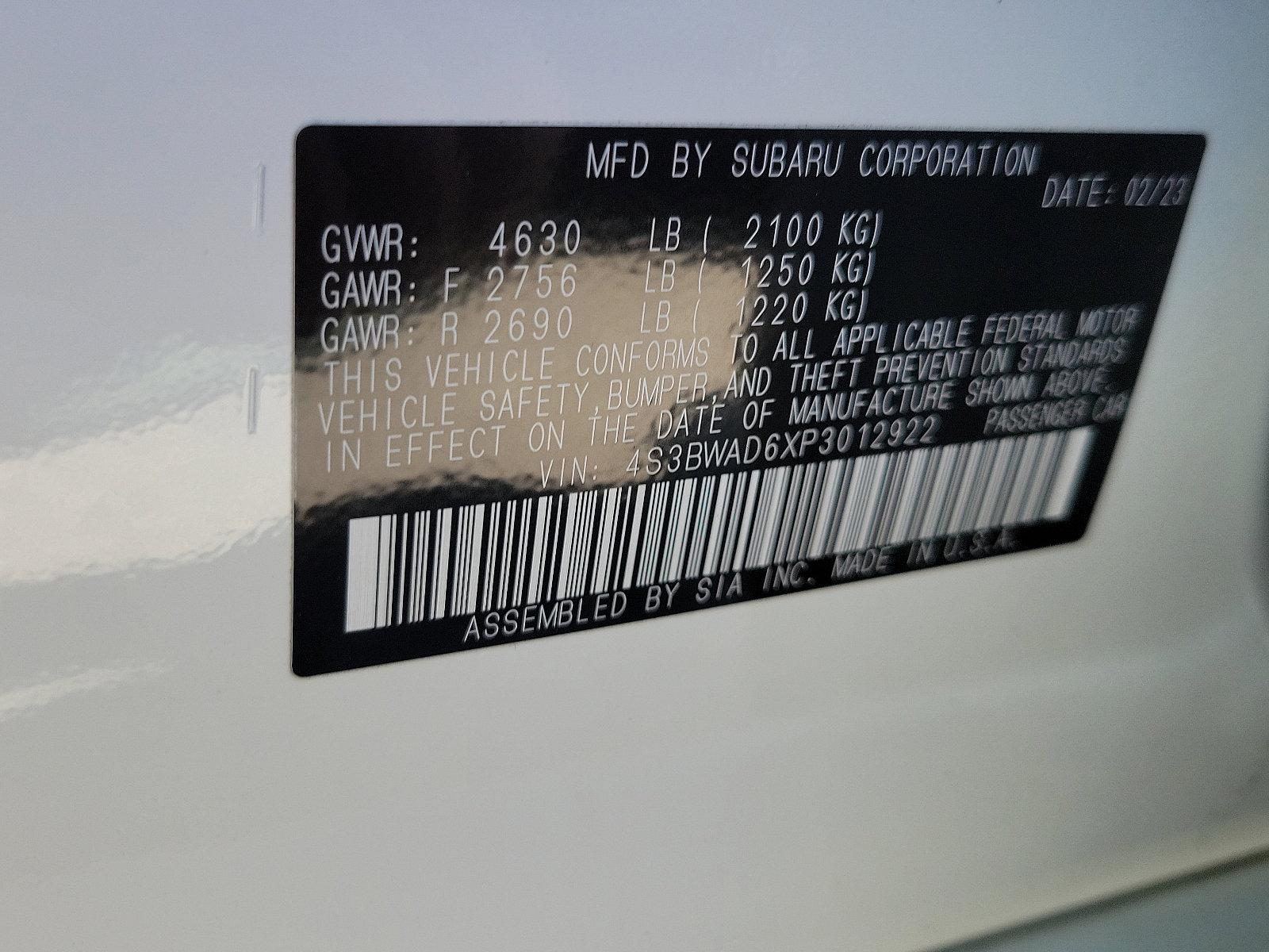 2023 Subaru Legacy Vehicle Photo in Harrisburg, PA 17111