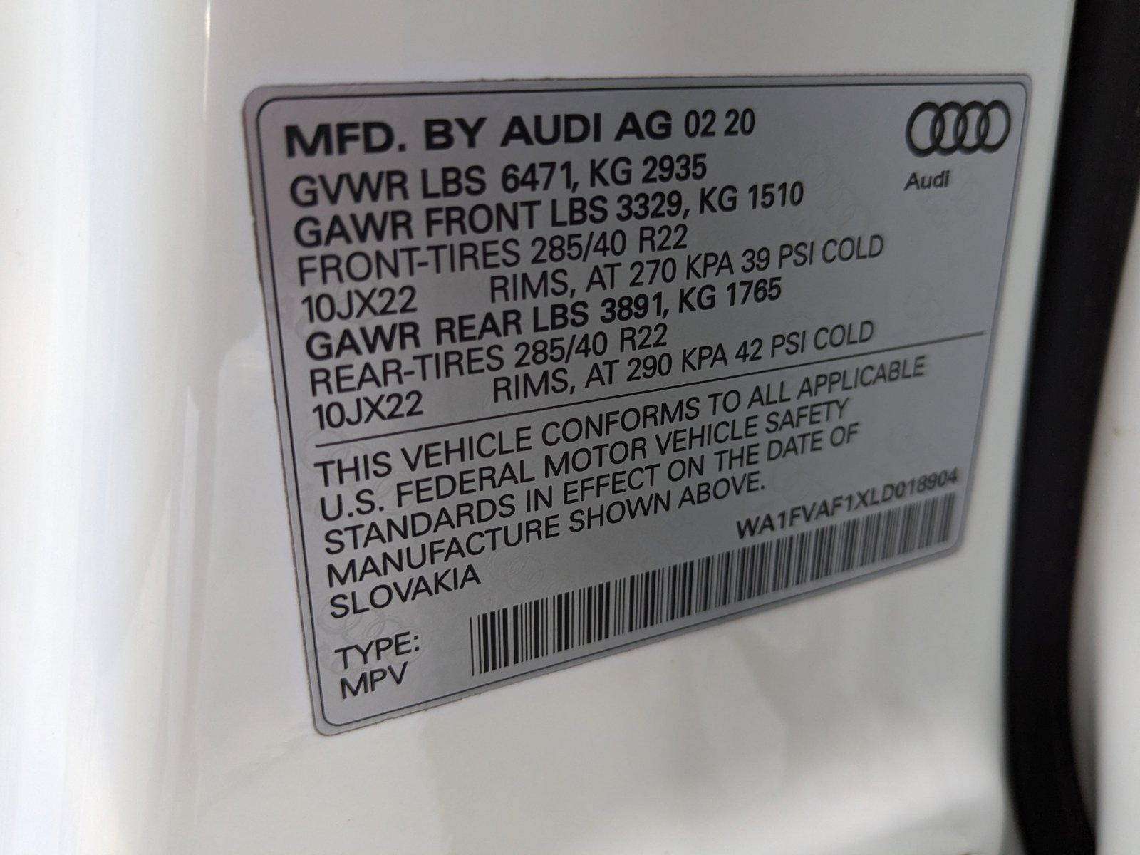 2020 Audi Q8 Vehicle Photo in Pompano Beach, FL 33064