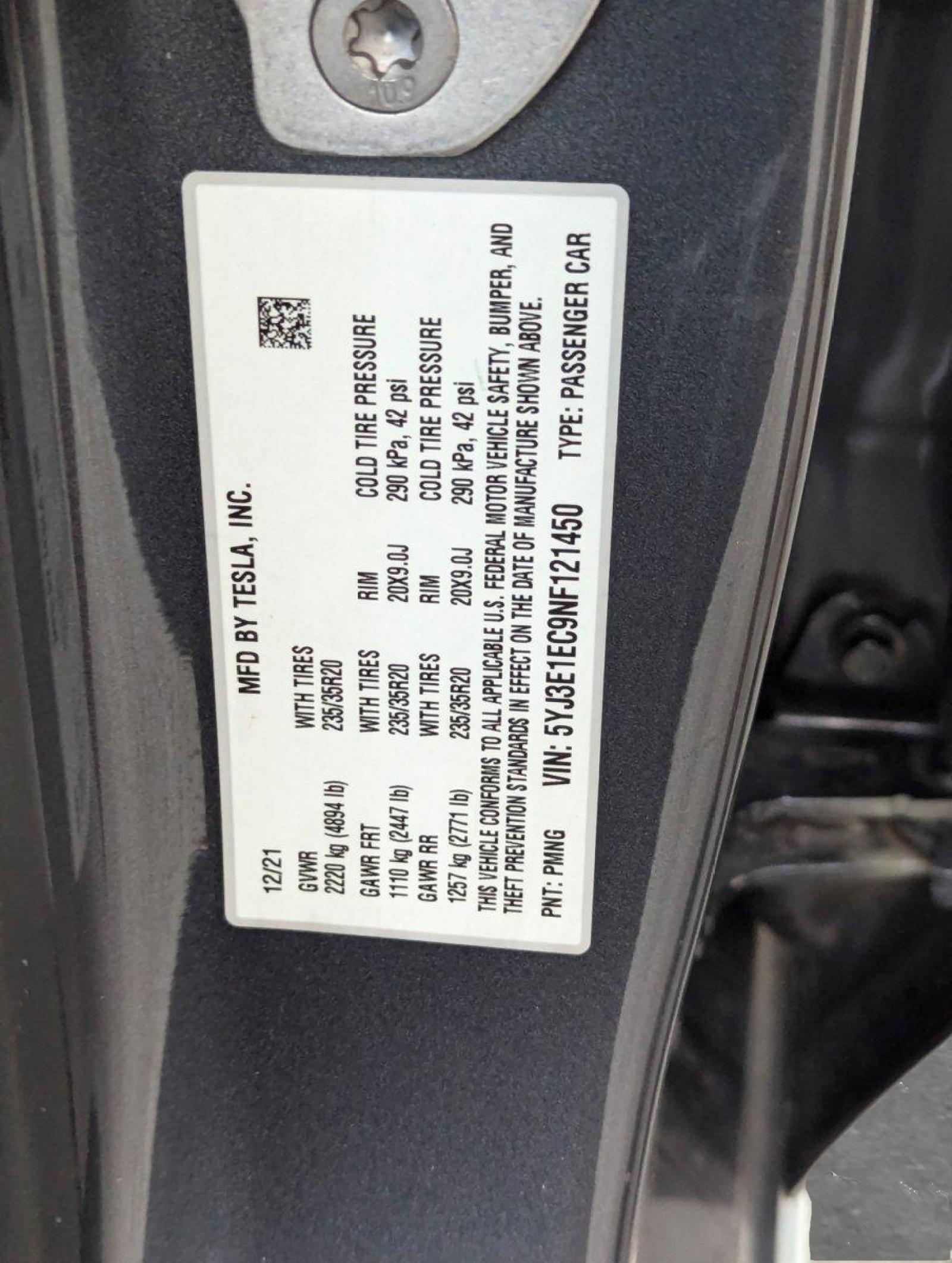 2022 Tesla Model 3 Vehicle Photo in PEMBROKE PINES, FL 33024-6534