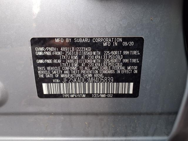 2021 Subaru Forester Vehicle Photo in Oshkosh, WI 54904