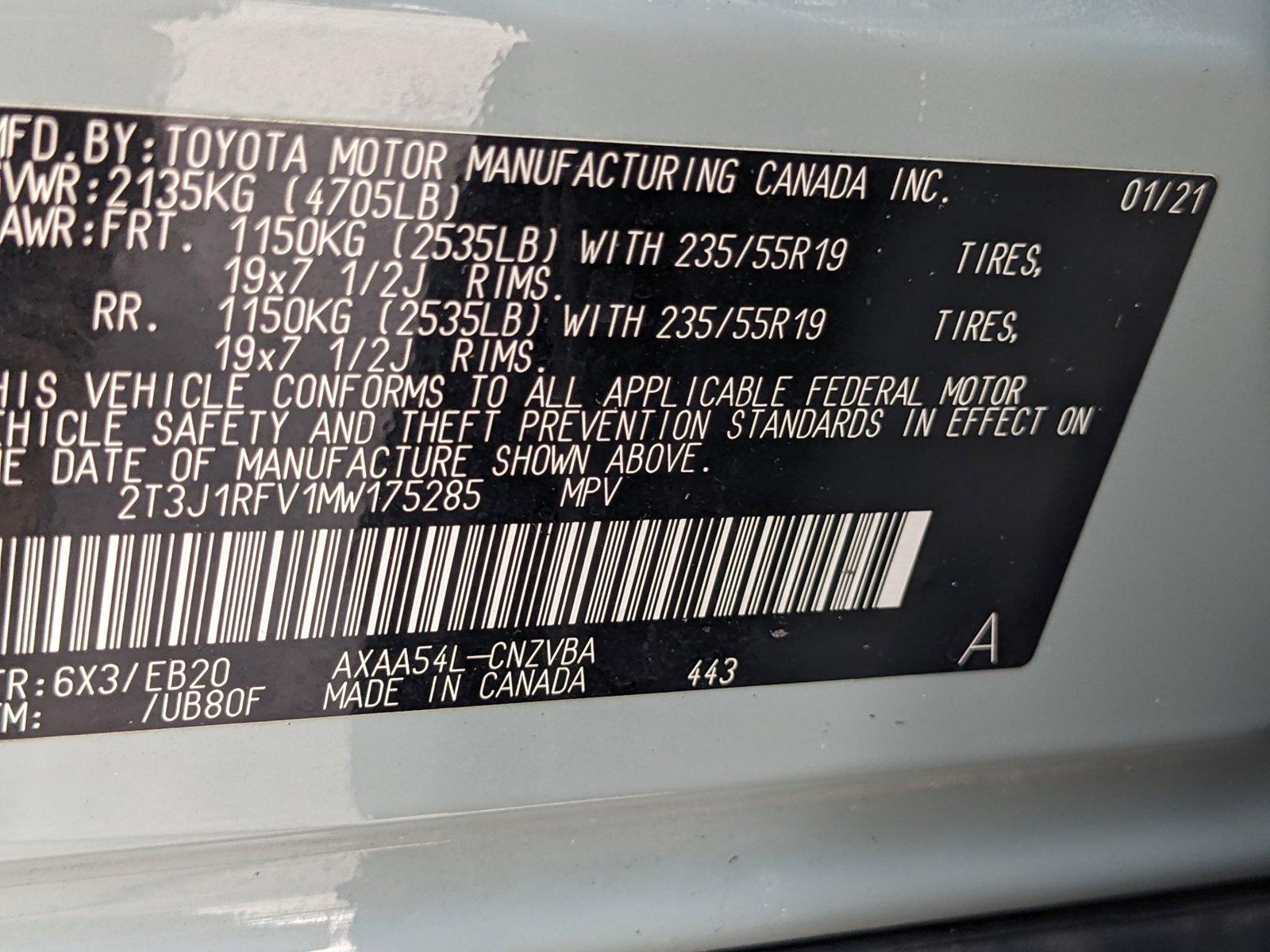 2021 Toyota RAV4 Vehicle Photo in MIAMI, FL 33172-3015