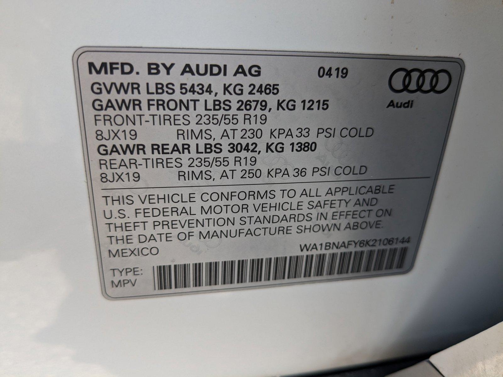 2019 Audi Q5 Vehicle Photo in Pompano Beach, FL 33064