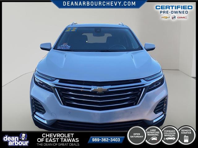 Certified 2022 Chevrolet Equinox Premier with VIN 3GNAXXEV4NS190941 for sale in East Tawas, MI