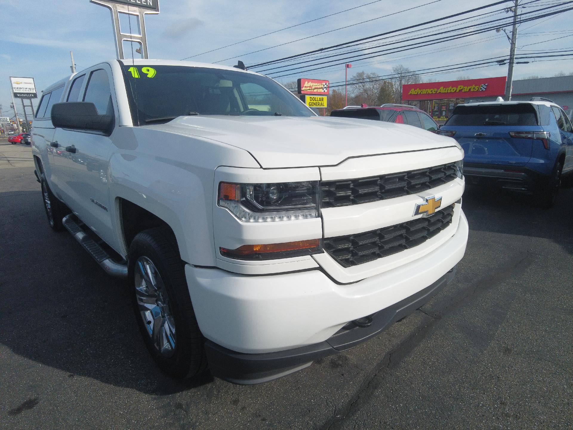 Used 2019 Chevrolet Silverado 1500 LD Custom with VIN 2GCVKMECXK1243431 for sale in Girard, PA