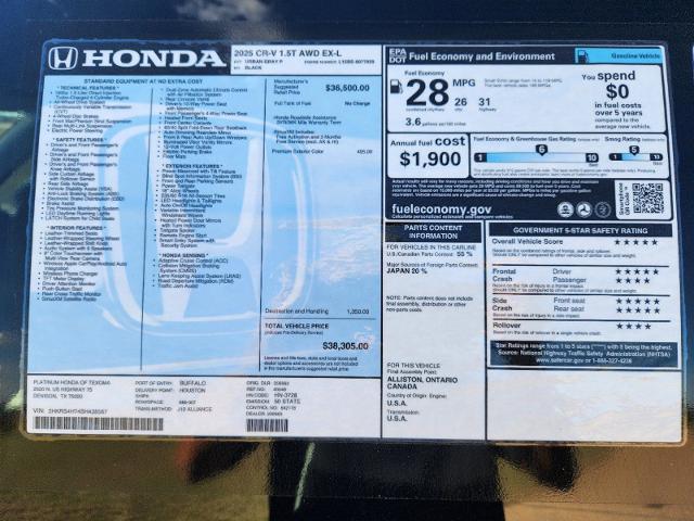 2025 Honda CR-V Vehicle Photo in Denison, TX 75020