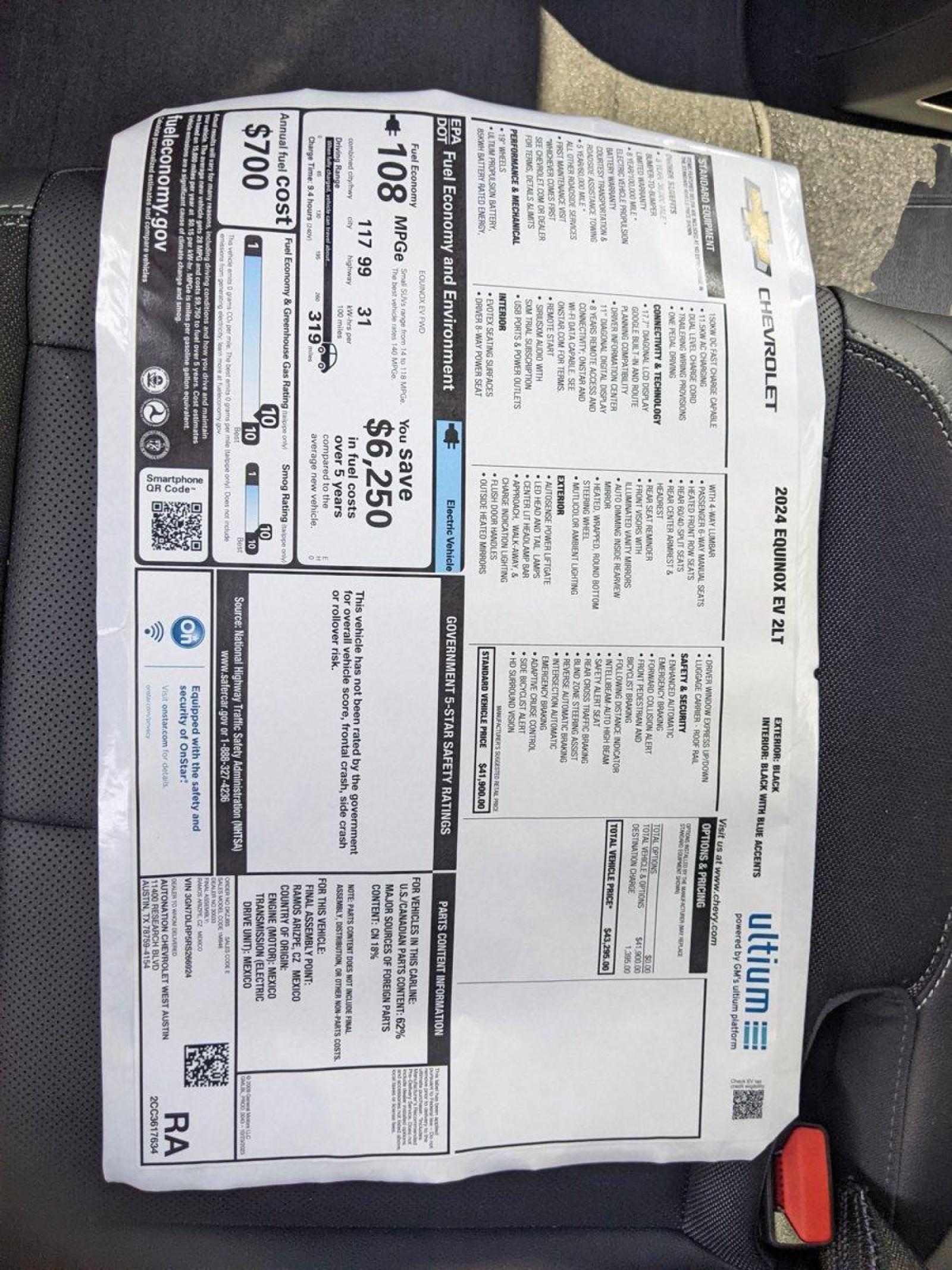 2024 Chevrolet Equinox EV Vehicle Photo in AUSTIN, TX 78759-4154