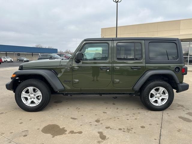 Used 2022 Jeep Wrangler Unlimited Sport S with VIN 1C4HJXDN3NW161767 for sale in Wichita, KS