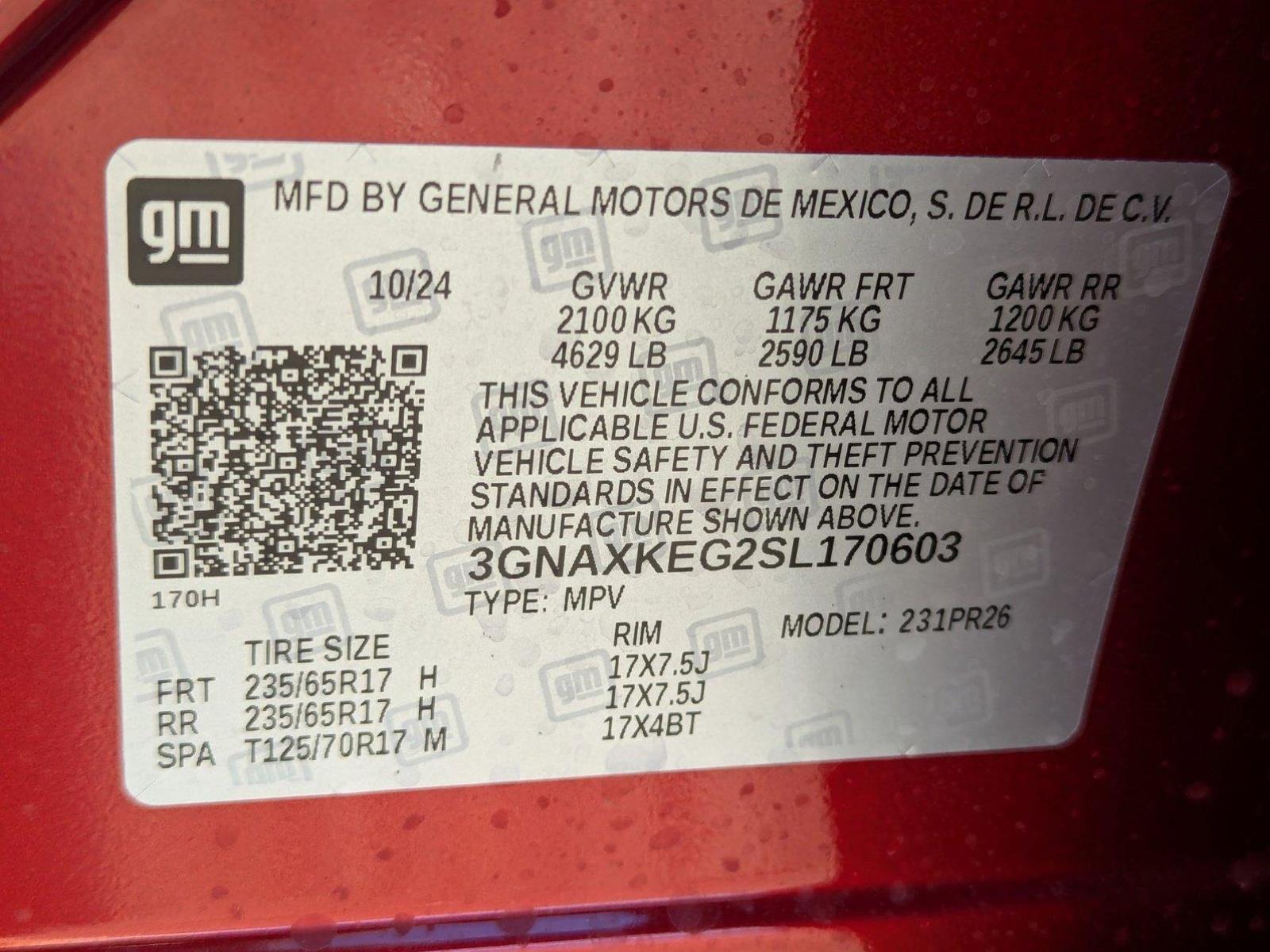 2025 Chevrolet Equinox Vehicle Photo in PEORIA, AZ 85382-3715