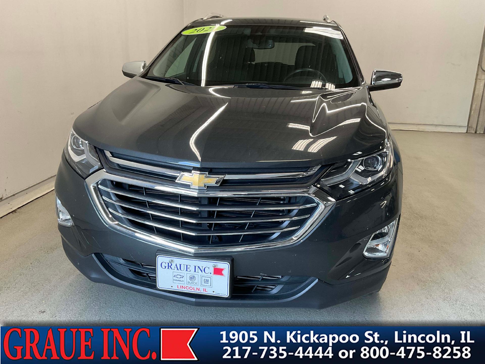 Used 2021 Chevrolet Equinox Premier with VIN 2GNAXNEV6M6111013 for sale in Lincoln, IL