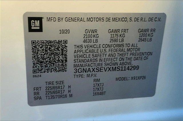 2021 Chevrolet Equinox Vehicle Photo in TOPEKA, KS 66609-0000