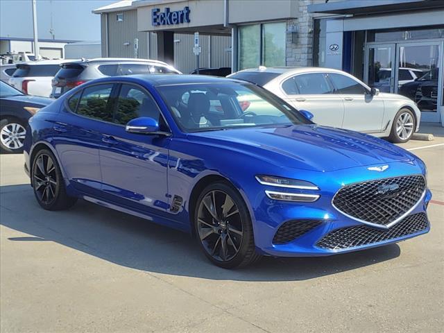 Used 2023 GENESIS G70 Standard with VIN KMTG34TA0PU118359 for sale in Denton, TX