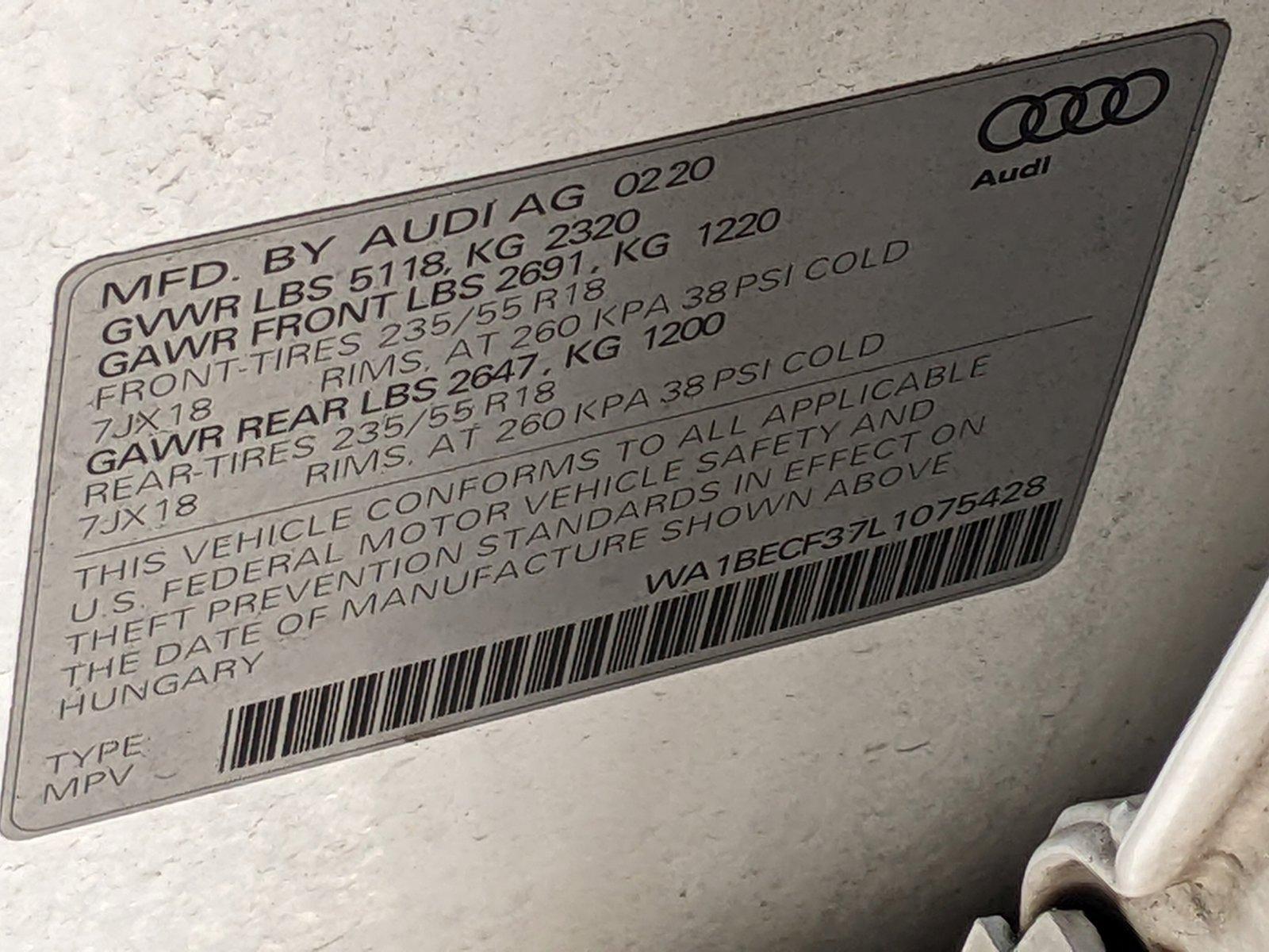 2020 Audi Q3 Vehicle Photo in Cockeysville, MD 21030