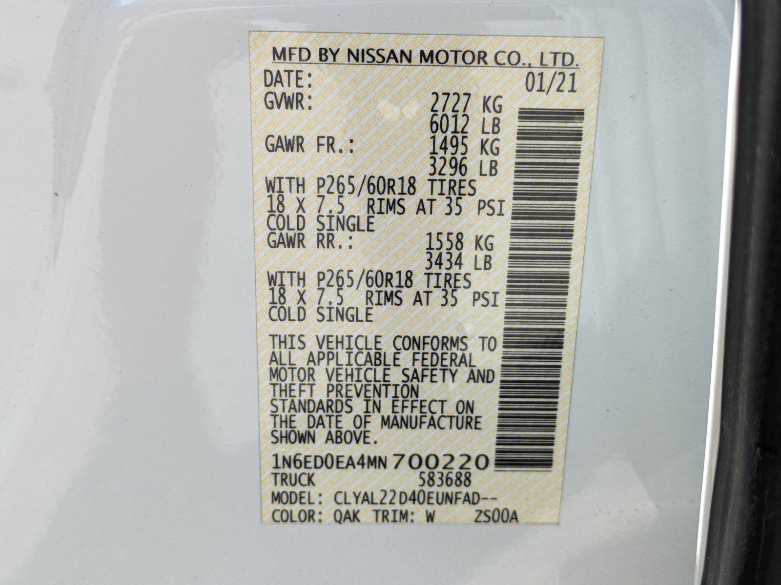 2021 Nissan Frontier Vehicle Photo in MIAMI, FL 33172-3015