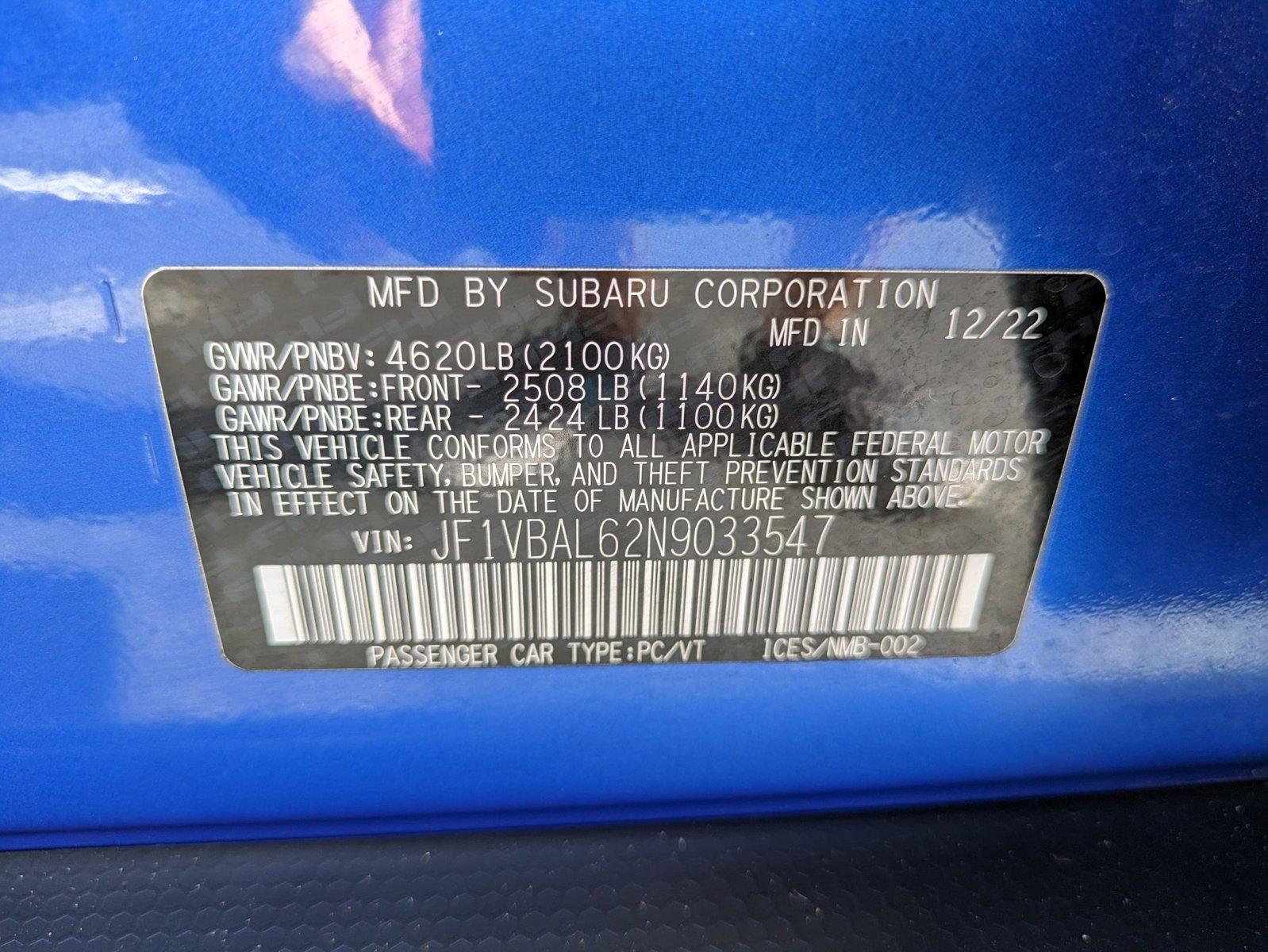 2022 Subaru WRX Vehicle Photo in Sanford, FL 32771