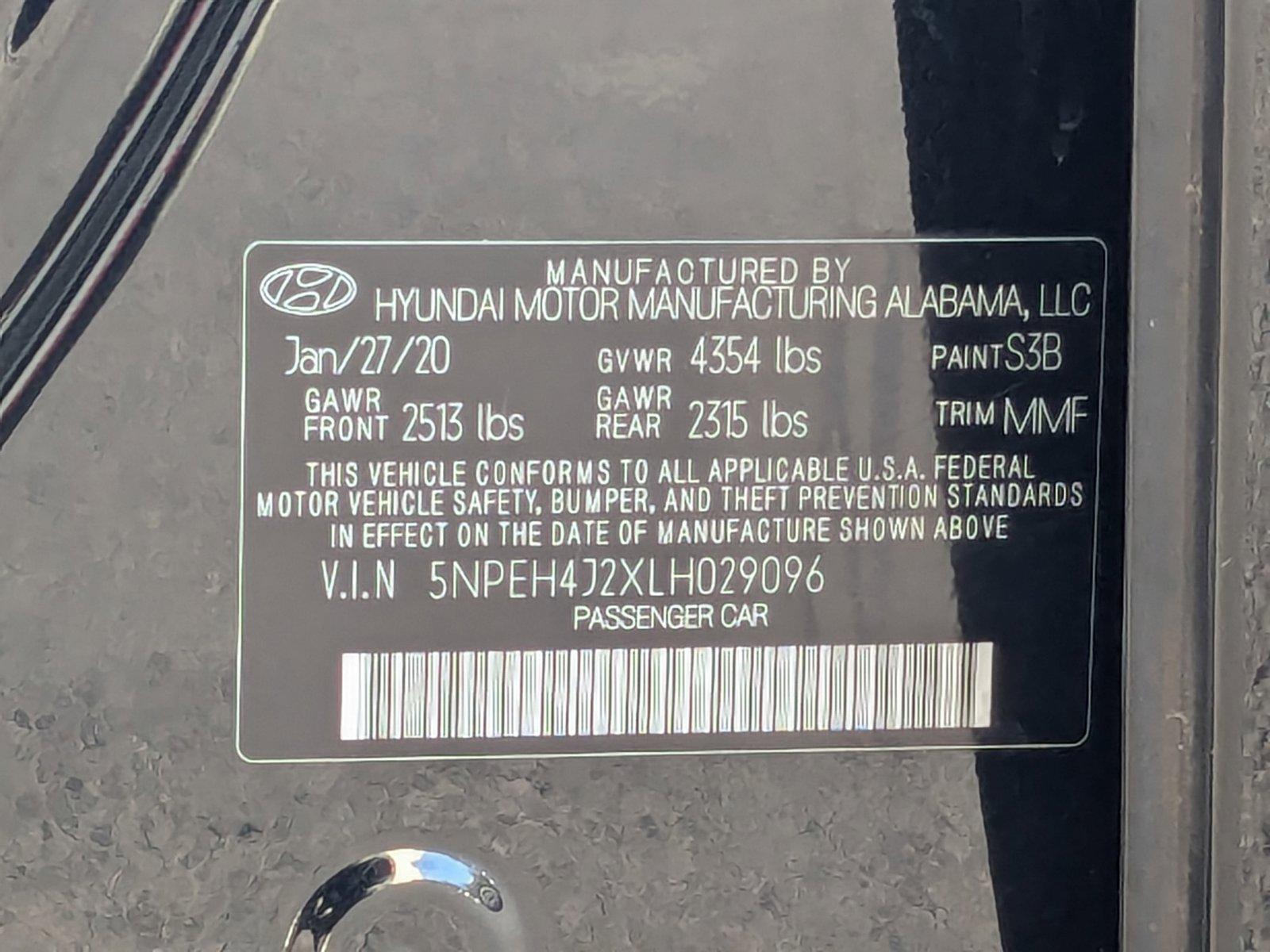 2020 Hyundai SONATA Vehicle Photo in Cockeysville, MD 21030-2508