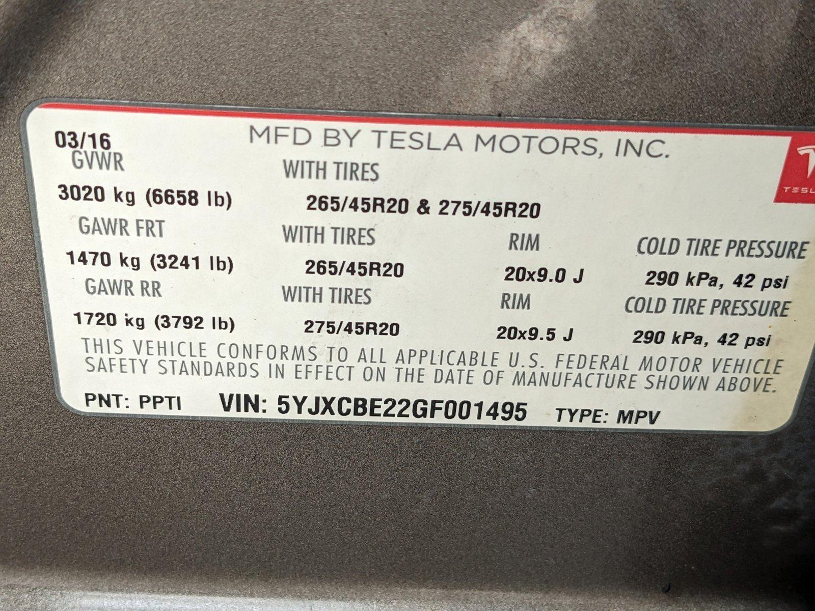 2016 Tesla Model X Vehicle Photo in Spokane Valley, WA 99212