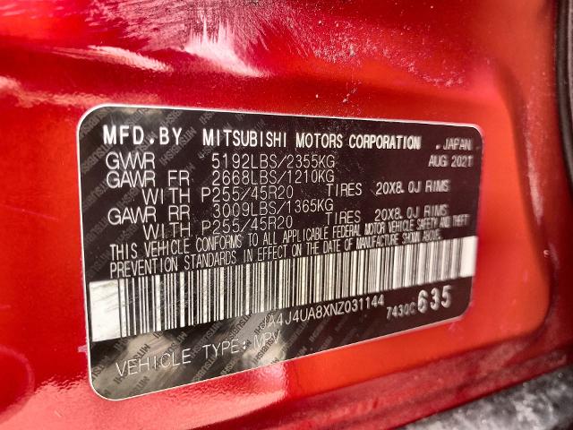 2022 Mitsubishi Outlander Vehicle Photo in WILLIAMSVILLE, NY 14221-2883