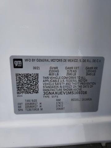 2021 Chevrolet Equinox Vehicle Photo in OSHKOSH, WI 54904-7811