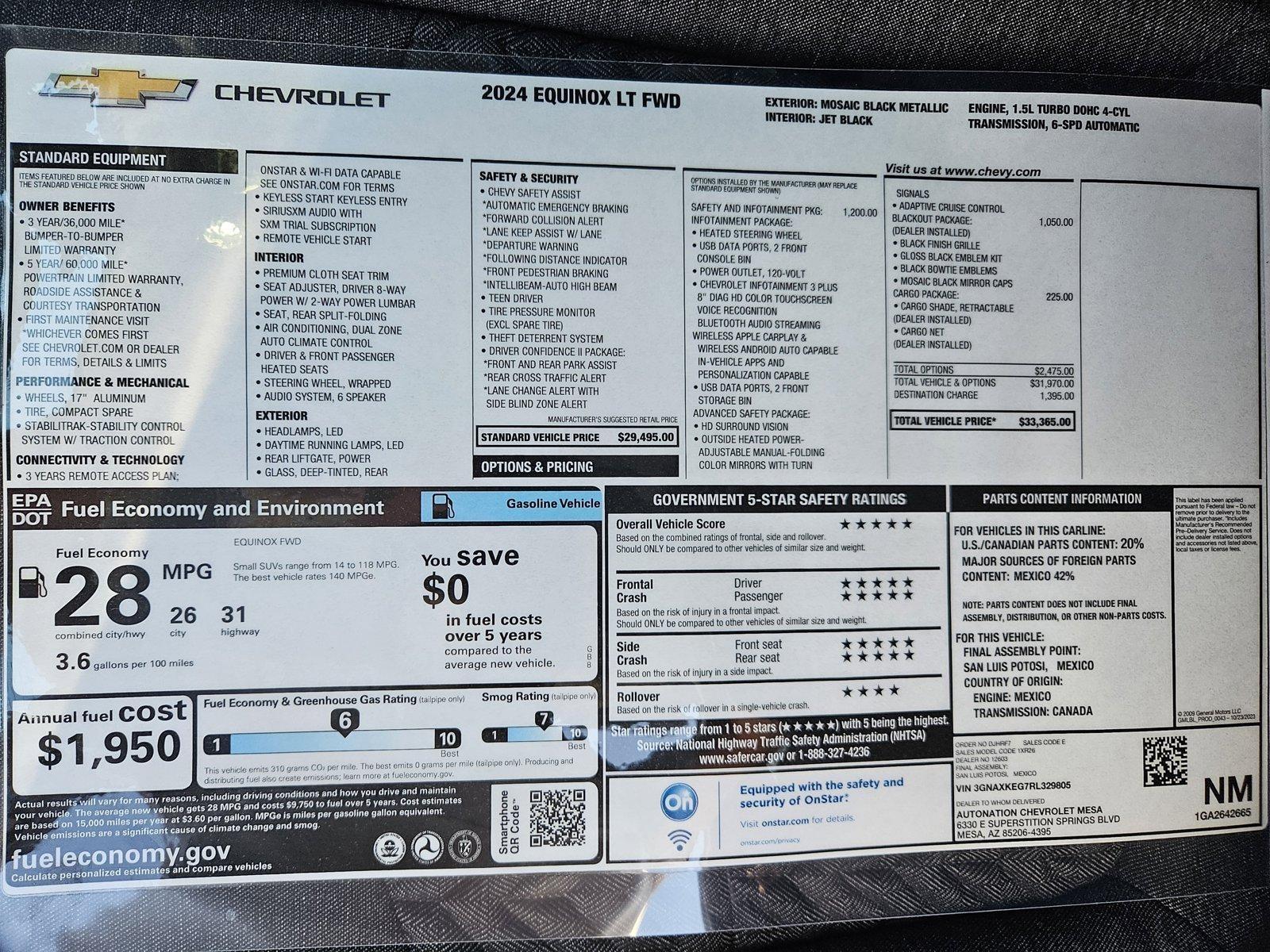 2024 Chevrolet Equinox Vehicle Photo in PEORIA, AZ 85382-3715