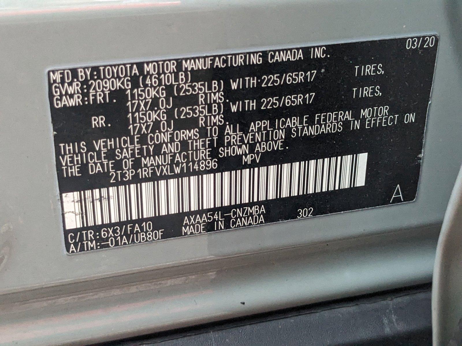 2020 Toyota RAV4 Vehicle Photo in Tampa, FL 33614