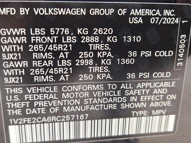 2024 Volkswagen Atlas Cross Sport Vehicle Photo in WEATHERFORD, TX 76087